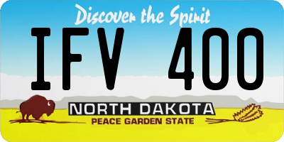 ND license plate IFV400