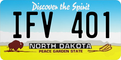 ND license plate IFV401