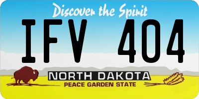 ND license plate IFV404