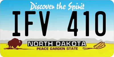 ND license plate IFV410