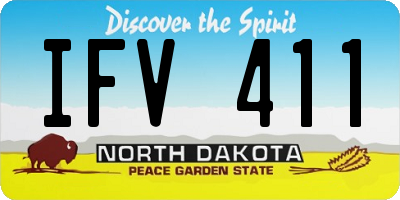 ND license plate IFV411