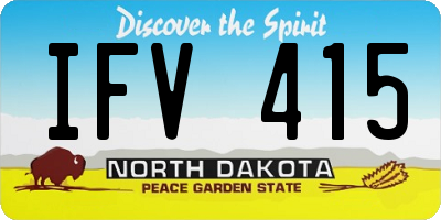 ND license plate IFV415