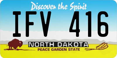 ND license plate IFV416