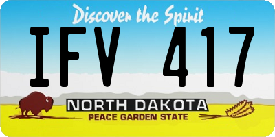 ND license plate IFV417