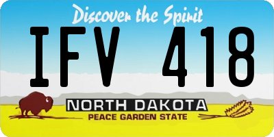 ND license plate IFV418