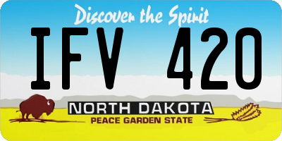 ND license plate IFV420