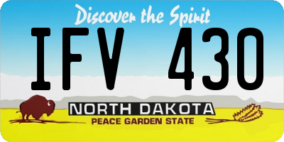 ND license plate IFV430
