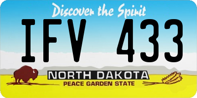ND license plate IFV433