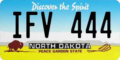 ND license plate IFV444