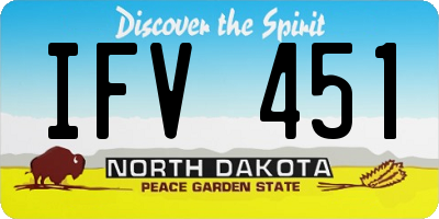 ND license plate IFV451