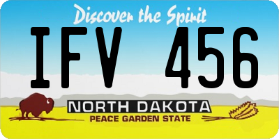ND license plate IFV456