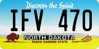 ND license plate IFV470