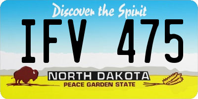 ND license plate IFV475