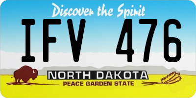 ND license plate IFV476