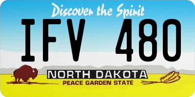 ND license plate IFV480