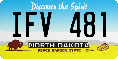 ND license plate IFV481