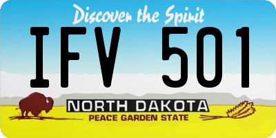 ND license plate IFV501