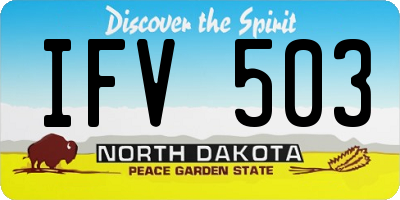 ND license plate IFV503