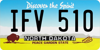 ND license plate IFV510
