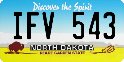 ND license plate IFV543