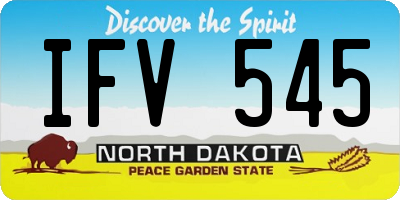 ND license plate IFV545
