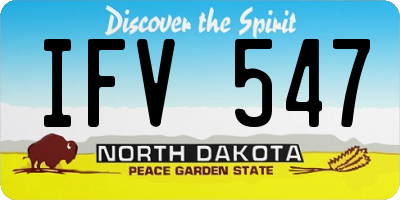 ND license plate IFV547