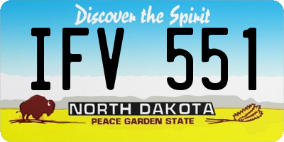 ND license plate IFV551