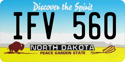 ND license plate IFV560