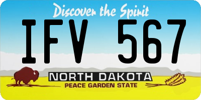 ND license plate IFV567