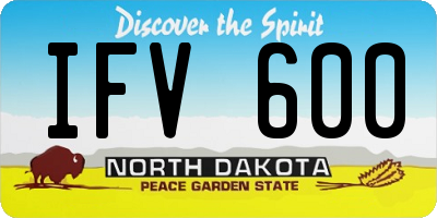 ND license plate IFV600