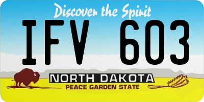 ND license plate IFV603