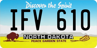 ND license plate IFV610