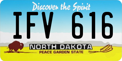 ND license plate IFV616