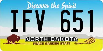 ND license plate IFV651