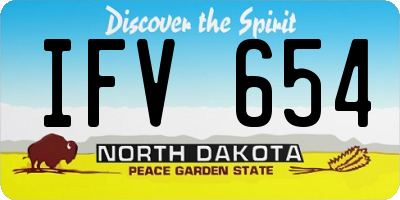 ND license plate IFV654