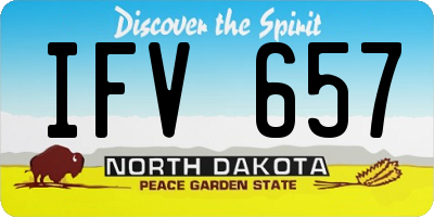 ND license plate IFV657