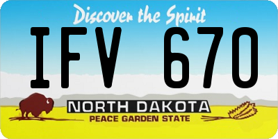 ND license plate IFV670