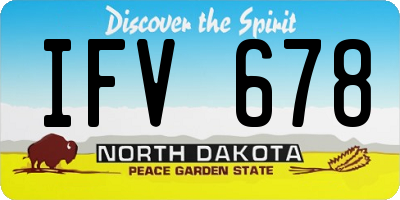ND license plate IFV678