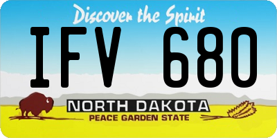 ND license plate IFV680