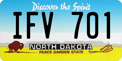 ND license plate IFV701