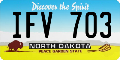 ND license plate IFV703
