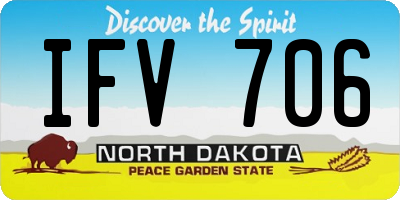 ND license plate IFV706
