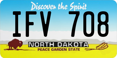 ND license plate IFV708