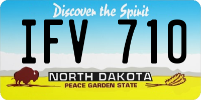 ND license plate IFV710