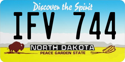 ND license plate IFV744