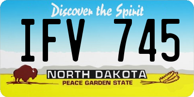 ND license plate IFV745