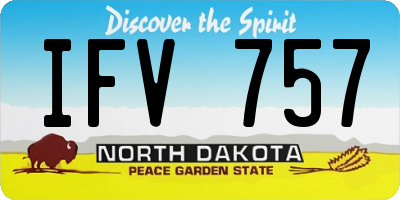 ND license plate IFV757