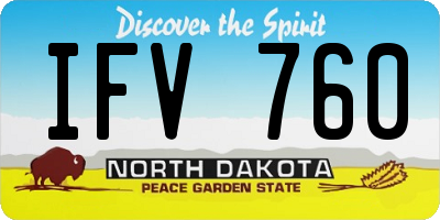 ND license plate IFV760