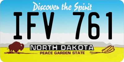 ND license plate IFV761