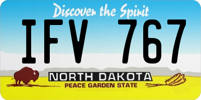 ND license plate IFV767
